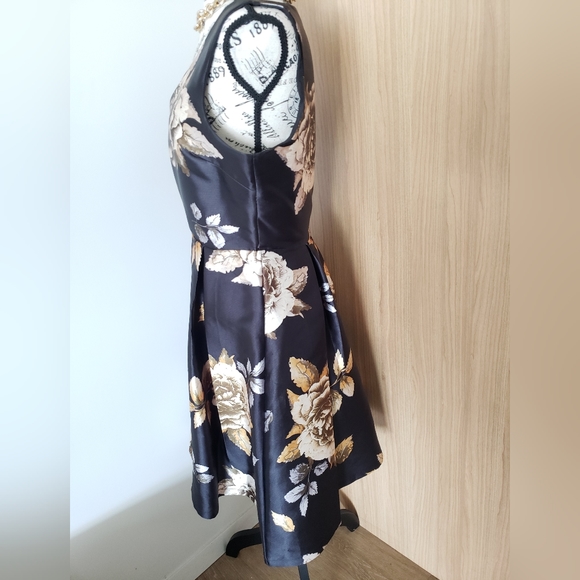 Obsession Black Floral A Line Dress**Holiday Edition** Medium - Picture 5 of 5